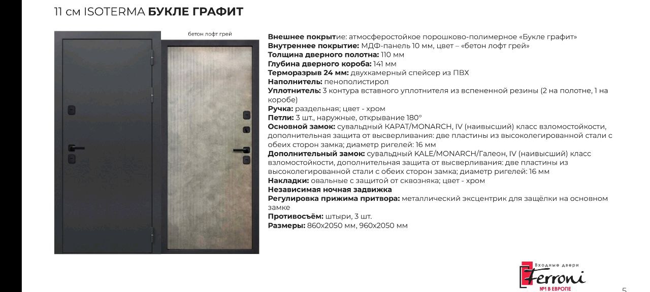 ТЕРМО ЭВЕРЕСТ бетон лофт грей НОВИНКА